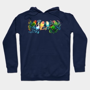 Colorful Lovebirds Hoodie